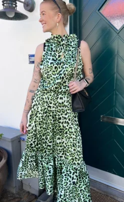 Say INA Copenhagen Top - Ellen - Green Leo (vendbar)