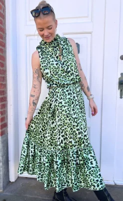 Say INA Copenhagen Top - Ellen - Green Leo (vendbar)
