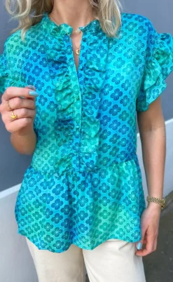 Say INA Copenhagen Top - Freya - Aqua