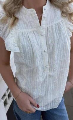 Say INA Copenhagen Top - Tania - Cream