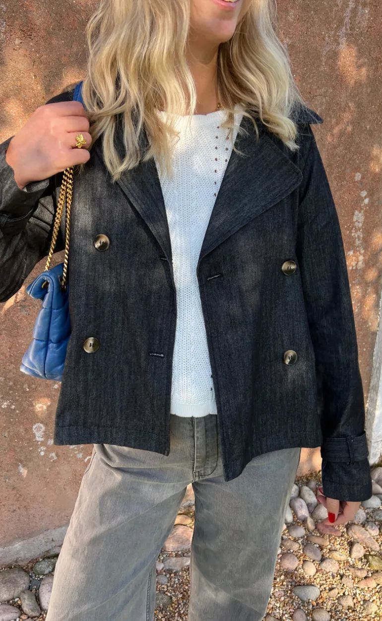Say INA Copenhagen Trenchcoat / Jakke - Silje - Black Denim