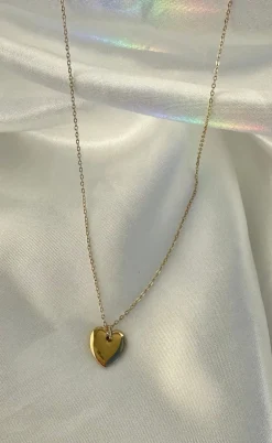 Smykkeli Copenhagen Halskæde - Houston Heart - Gold Colour