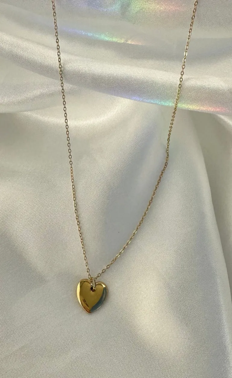 Smykkeli Copenhagen Halskæde - Houston Heart - Gold Colour