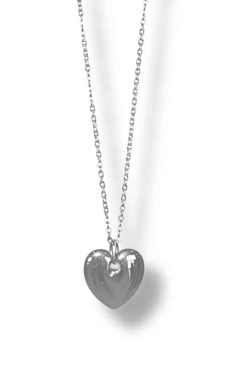 Smykkeli Copenhagen Halskæde - Houston Heart - Silver Colour