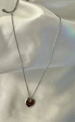 Smykkeli Copenhagen Halskæde - Houston Heart - Silver Colour