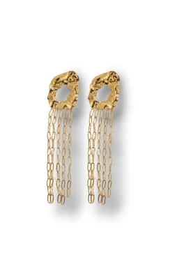 Smykkeli Copenhagen Øreringe - Augusta Long - Gold Colour