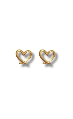Smykkeli Copenhagen Øreringe - Hollywood Heart - Gold Colour