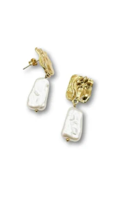 Smykkeli Copenhagen Øreringe - Luna Pearl - Gold Colour