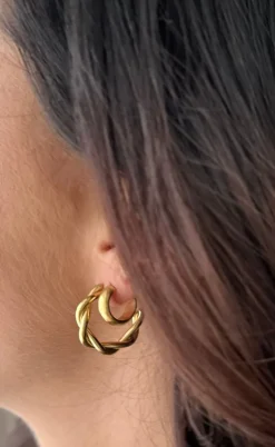 Smykkeli Copenhagen Øreringe / Hoops - Dubai - Gold Colour