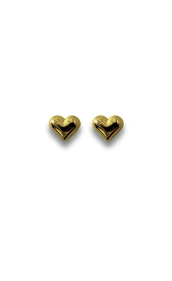Smykkeli Copenhagen Øreringe - Houston Heart - Gold Colour