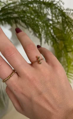Smykkeli Copenhagen Ring - Safira - Gold Colour