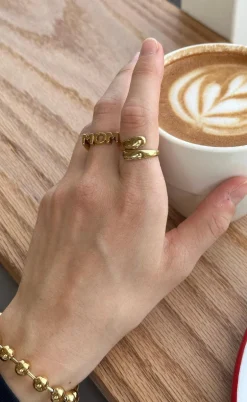 Smykkeli Copenhagen Ring - Mom - Golden