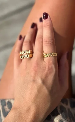 Smykkeli Copenhagen Ring - Mom - Golden
