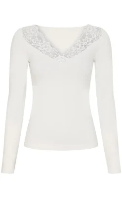 Tim & Simonsen Bluse - Belen V-Lace - Panna