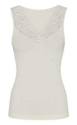 Tim & Simonsen Top - Belen V-lace - Ivory (vendbar)