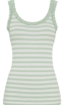 Tim & Simonsen Top - Isa Rib - Menta/Bianco