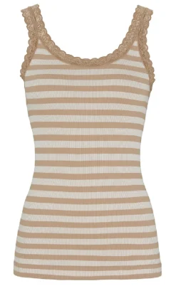 Tim & Simonsen Top - Isa Rib - Nudo/Bianco