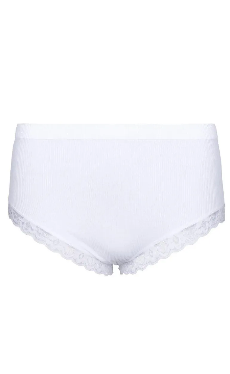 Tim & Simonsen Trusser - Feline Rib Midi - Bianco