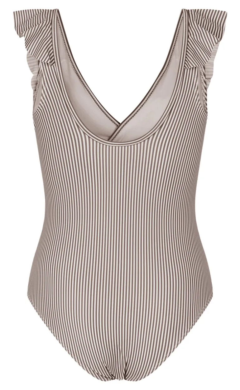 Unica Copenhagen Badedragt - Madina - Brown Stripes