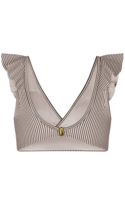 Unica Copenhagen Bikini Overdel / Top - Marianna - Brown Stripes