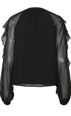 YAS Bluse - Margot Flounce - Black