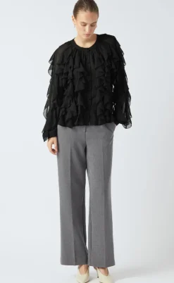 YAS Bluse - Margot Flounce - Black